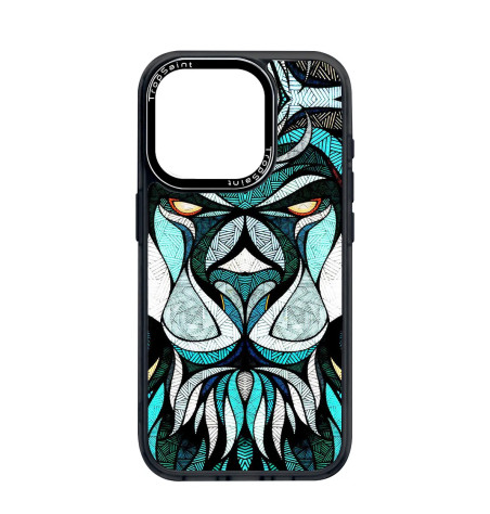 Coque Personnalisée Trop Sain pour iPhone 14 15 16 Pro Max Lion de la jungle majestueux