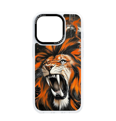 Personalised Case Trop Saint for iPhone 14 15 16 Pro Max Beautiful Lion Painting