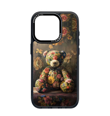Coque Personnalisée Trop Saint pour iPhone 14 15 16 Pro Max Ours en fleurs