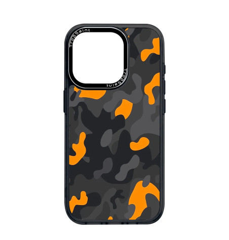 Coque Personnalisée Trop Saint pour iPhone 14 15 16 Pro Max - Motif Camouflage Orange