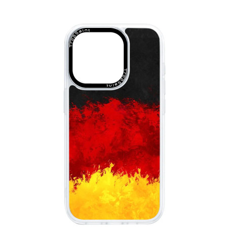 Coque Personnalisée Trop Saint pour iPhone 14 15 16 Pro Max - Le Drapeau de l'Allemagne