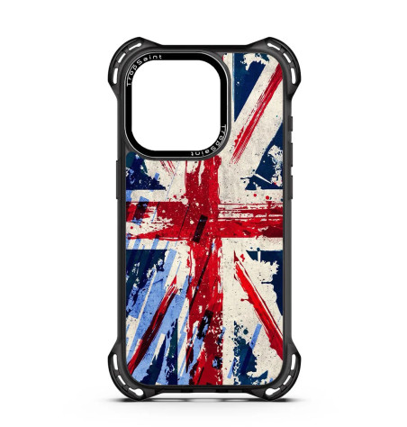 Coque Personnalisée Trop Saint pour iPhone 14 15 16 Pro Max - Le Drapeau du Royaume-Uni