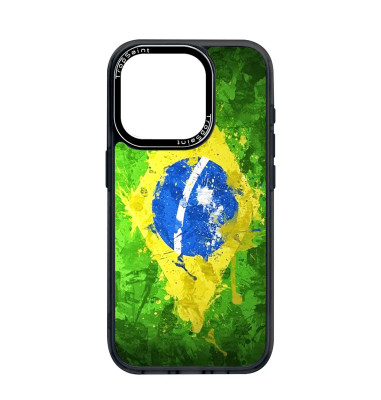 Coque Personnalisée Trop Saint pour iPhone 14 15 16 Pro Max - Le Drapeau du Brésil