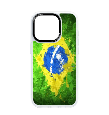 Personalised Case Trop Saint for iPhone 14 15 16 Pro Max - The Flag of Brazil
