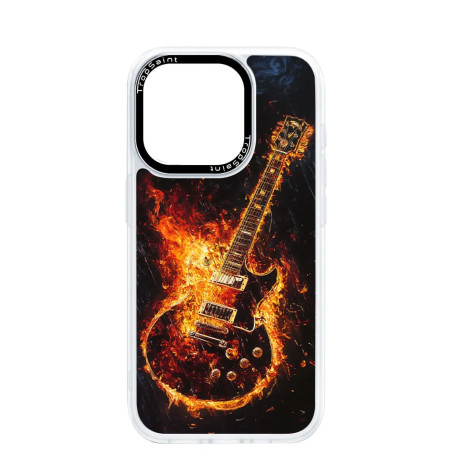 Personalised Case Trop Saint for iPhone 14 15 16 Pro Max - Fire Guittar