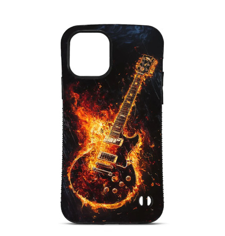 Personalised Case Trop Saint for iPhone 14 15 16 Pro Max - Fire Guittar