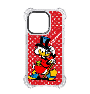 Personalised Case Trop Saint for iPhone 14 15 16 Pro Max Donald Duck Red LV Supreme