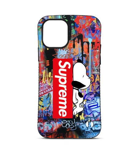 Coque Personnalisée Trop Saint pour iPhone 14 15 16 Pro Max Graffiti Snoopy Supreme
