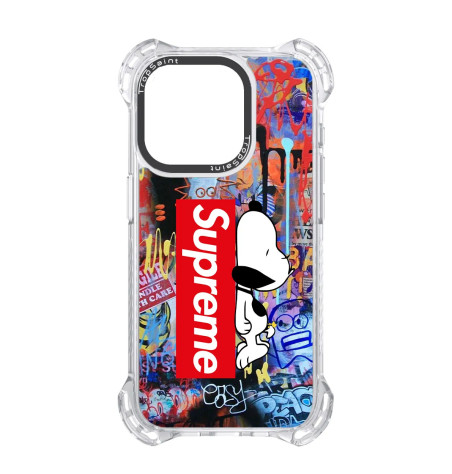 Coque Personnalisée Trop Saint pour iPhone 14 15 16 Pro Max Graffiti Snoopy Supreme