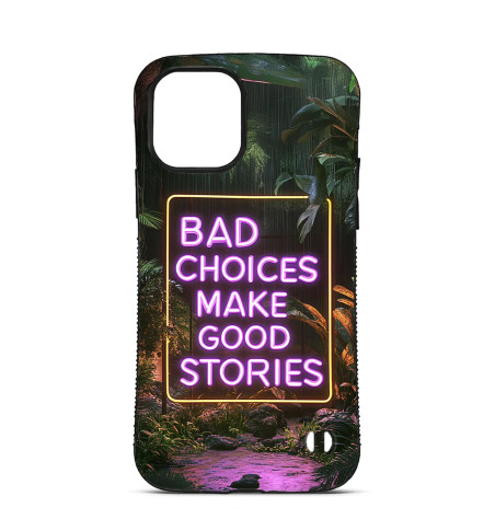 Coque Personnalisée Trop Sain pour iPhone 14 15 16 Pro Max Bad Choices Make Good Stories