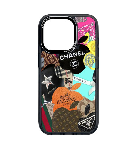 Coque Personnalisée Trop Sain pour iPhone 14 15 16 Pro Max Patch Multi Marques