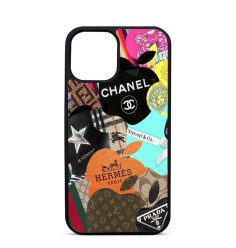 Coque Personnalisée Trop Sain pour iPhone 14 15 16 Pro Max Patch Multi Marques