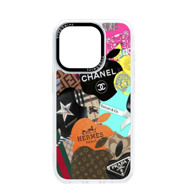 Coque Personnalisée Trop Sain pour iPhone 14 15 16 Pro Max Patch Multi Marques