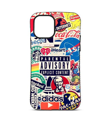 Coque Personnalisée Trop Sain pour iPhone 14 15 16 Pro Max Multi Marques Parental Advisory