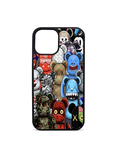 Coque Personnalisée Trop Saint pour iPhone 14 15 16 Pro Max Motif Bearbrick