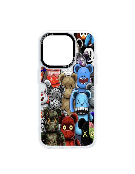 Personalised Case Trop Saint for iPhone 14 15 16 Pro Max Bearbrick Design