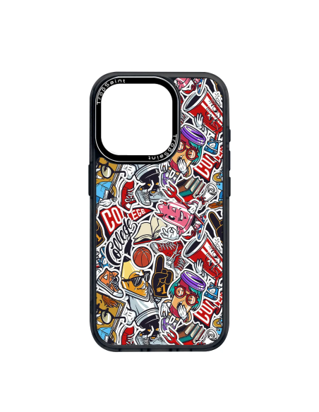 Personalised Case Trop Saint for iPhone 14 15 16 Pro Max Street Art Collage