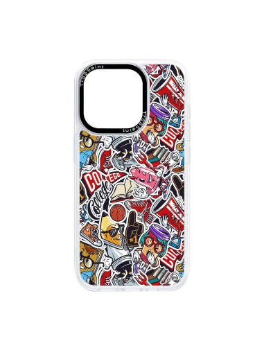 Personalised Case Trop Saint for iPhone 14 15 16 Pro Max Street Art Collage