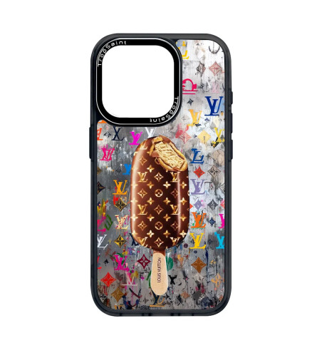 Coque Personnalisée Trop Saint pour iPhone 14 15 16 Pro Max Glace Louis Vuitton
