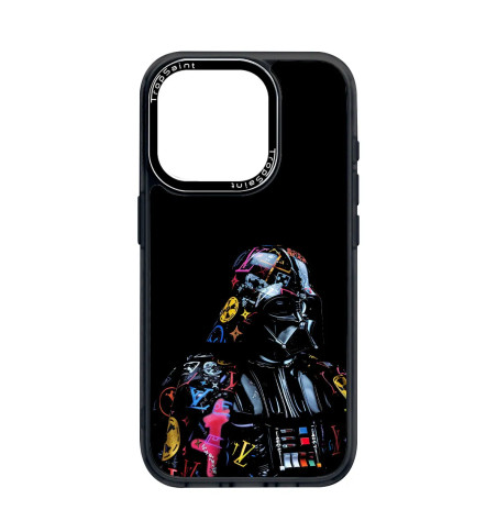 Coque Personnalisée Trop Saint pour iPhone 14 15 16 Pro Max Dark Vador Star Wars STreet Art Louis Vuitton