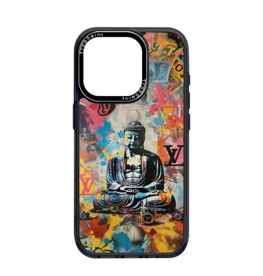 Coque Personnalisée Trop Saint pour iPhone 14 15 16 Pro Max Art Budha Louis Vuitton