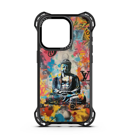 Coque Personnalisée Trop Saint pour iPhone 14 15 16 Pro Max Art Budha Louis Vuitton