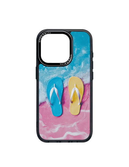 Personalised Case Trop Saint for iPhone 14 15 16 Pro Max FLIP FLOPS SUMMER DREAM