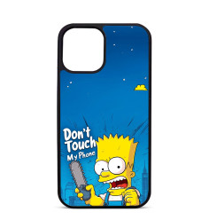 Personalised Case Trop Saint for iPhone 14 15 16 Pro Max Bart Simpson Don't Touch My Phone