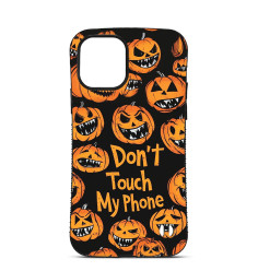 Coque Personnalisée Trop Saint pour iPhone 14 15 16 Pro Max Helloween Don't Touch My Phone 2