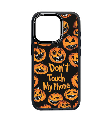 Personalised Case Trop Saint for iPhone 14 15 16 Pro Max Helloween Don't Touch My Phone