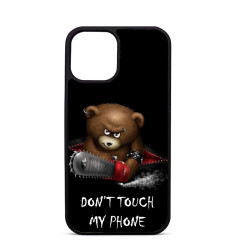 Personalised Case Trop Saint for iPhone 14 15 16 Pro Max Chainsaw Bear Don't Touch My Phone