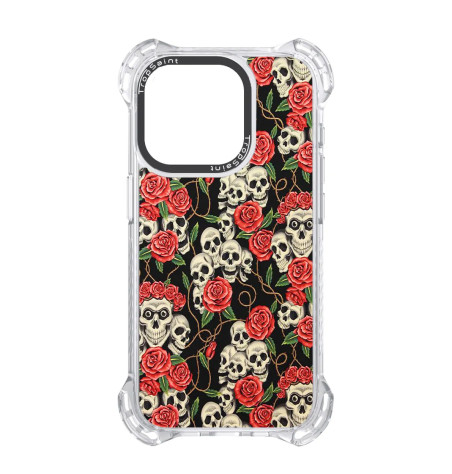 Coque Personnalisée Trop Saint pour iPhone 14 15 16 Pro Max Coco Tête de mort avec Fleurs
