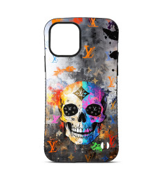 Coque Personnalisée Trop Saint pour iPhone 14 15 16 Pro Max Tête de Mort Louis Vuitton 2