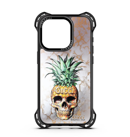 Coque Personnalisée Trop Saint pour iPhone 14 15 16 Pro Max Skull Ananas Gucci Balenciaga