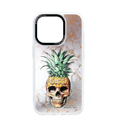 Coque Personnalisée Trop Saint pour iPhone 14 15 16 Pro Max Skull Ananas Gucci Balenciaga