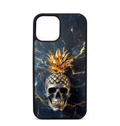 Personalised Case Trop Saint for iPhone 14 15 16 Pro Max Skull Pineapple Golden Marble