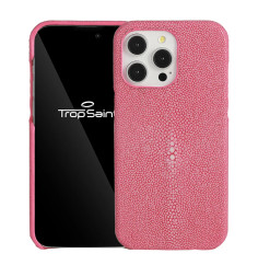 Coque Rose en Galuchat pour iPhone | Trop Saint