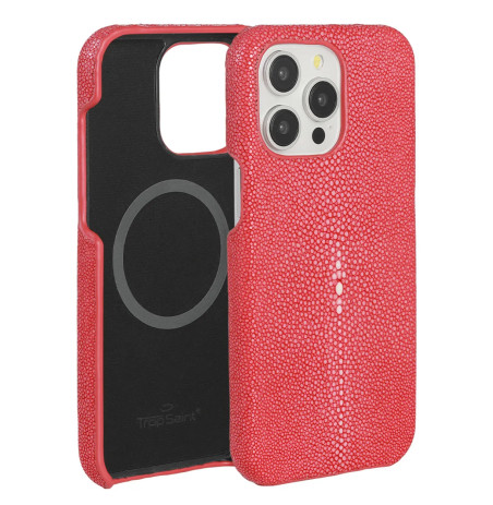 Coque Rouge en Galuchat pour iPhone | Trop Saint