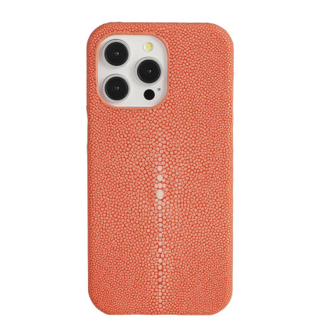 Coque Orange en Galuchat pour iPhone | Trop Saint