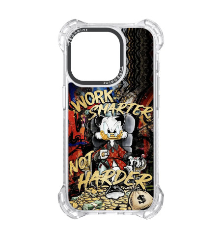 custome made iphone case, work smarter not harder, uncle scrooge case