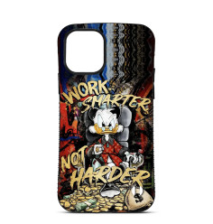 Coque Personnaliseé pour iPhone 16 15 14 Pro Max Picsou McDuck - Work Smarter Not Harder 2