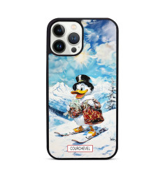 Coque sur mesure pour iPhone 16 15 14 pro Max Oncle Picsou SKI Courchevel louis vuitton