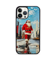 Coque sur mesure pour iPhone 16 15 14 pro Max Père Noël SKI New York Gucci