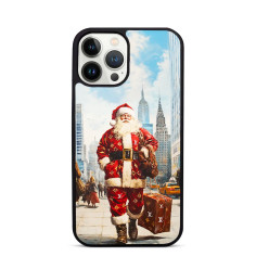 Coque sur mesure pour iPhone 16 15 14 pro Max Père Noël New York Louis Vuitton clothes and bag