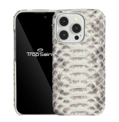 Handmade white Python Case with MagSafe – Luxury & Protection | Trop Saint