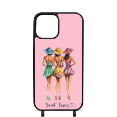 Coque Personnalisée Trop Saint pour iPhone 14 15 16 Pro Max Trois filles 2