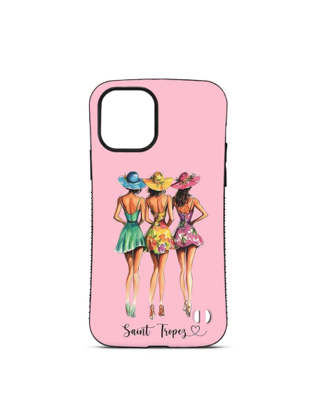 Coque Personnalisée Trop Saint pour iPhone 14 15 16 Pro Max Trois filles