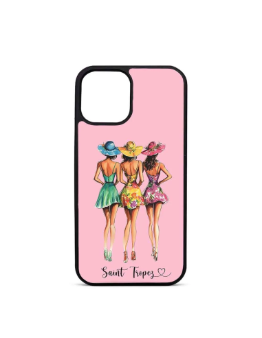 Coque Personnalisée Trop Saint pour iPhone 14 15 16 Pro Max Trois filles