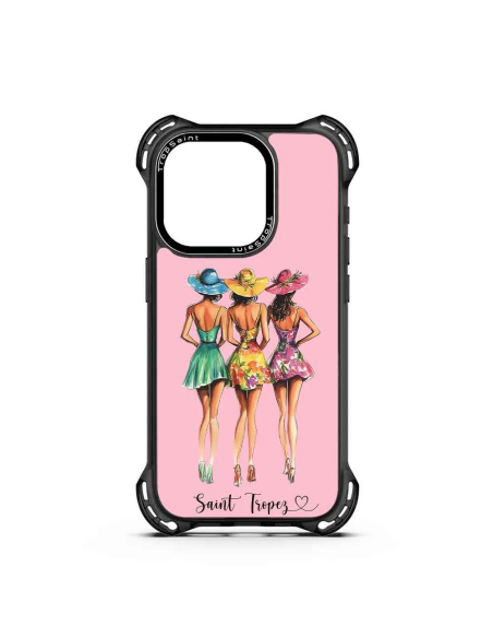 Coque Personnalisée Trop Saint pour iPhone 14 15 16 Pro Max Trois filles