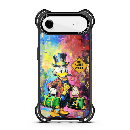 Personalised Case Trop Saint for iPhone 14 15 16 Pro 17 Max Donald Duck says Work Smarter Not Harder